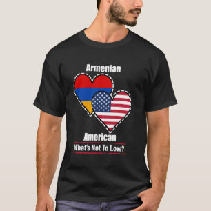 Armenian American Heart Flags What's Not to Love T-Shirt