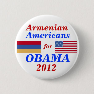 Armenian Americans for Obama 2012 6 Cm Round Badge