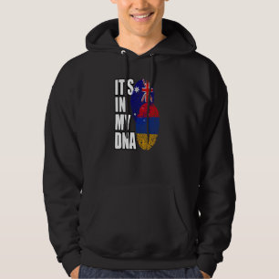 Armenian And Australian Mix DNA Flag Heritage Hoodie