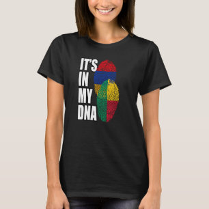 Armenian And Beninese Mix DNA Flag Heritage T-Shirt