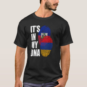 Armenian And Haitian Mix DNA Flag Heritage T-Shirt