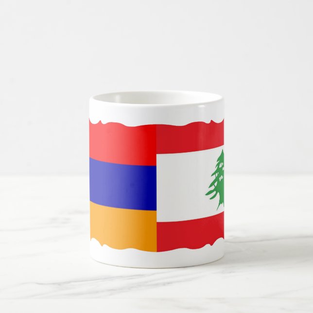 Armenian and Lebanon Flag Coffee Mug (Center)