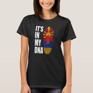 Armenian And Macedonian Mix DNA Heritage Flag T-Shirt