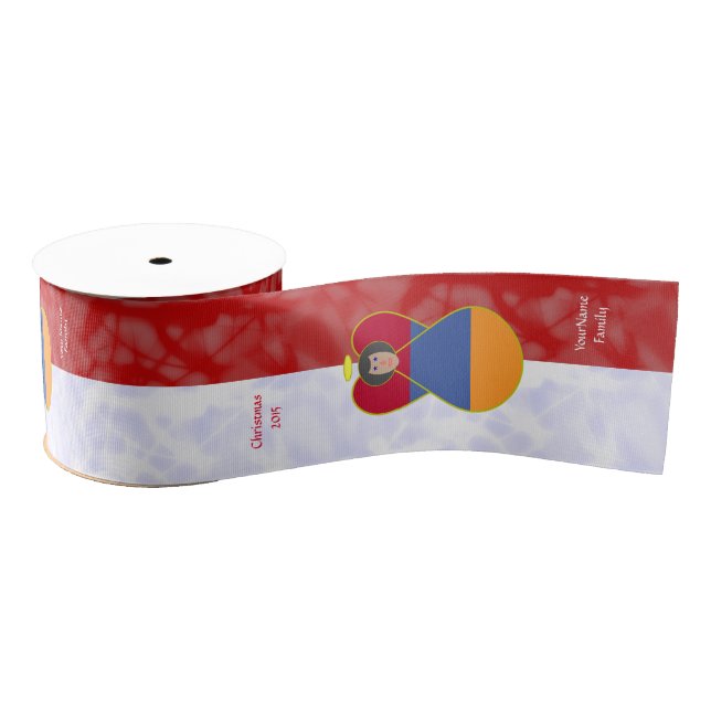 Armenian Angel Black Hair Dressed in Flag Grosgrain Ribbon (Spool)