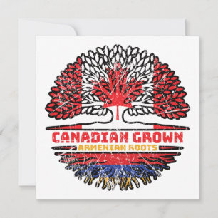 Armenian Armenia Canadian Canada Tree Roots Flag Card