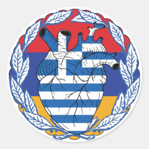 Armenian Armenia Greek Independence Greek Greece Classic Round Sticker