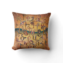 Armenian Birds Alphabet Pillow