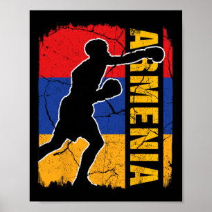 Armenian Boxing Team Armenia Flag Boxing Gloves Poster