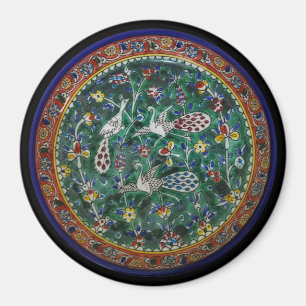 Armenian Ceramic Birds and Flowers Magnet