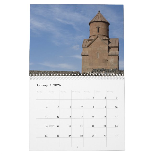 ARMENIAN CHURCHES CALENDAR (Jan 2026)
