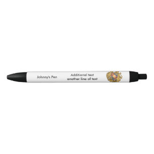 Armenian coat of arms black ink pen