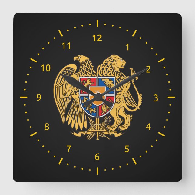 Armenian coat of arms Wall Clock (Front)