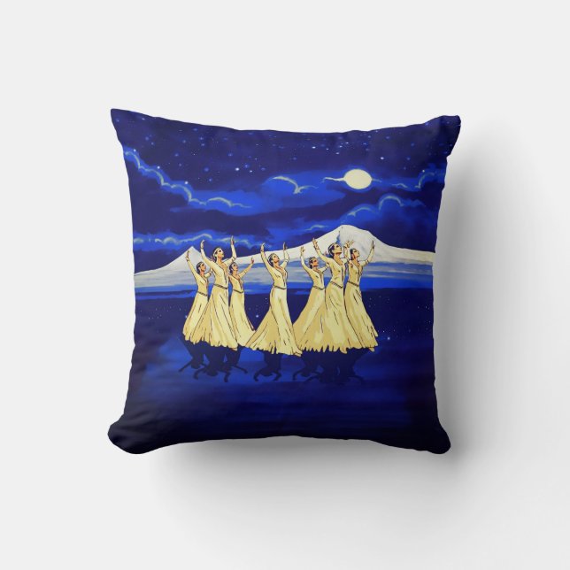 Armenian Dancers 1 Throw Pillow (Front)
