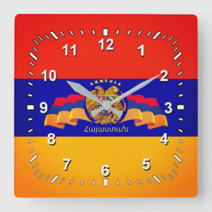 Armenian Flag ( Հայկական դրոշ ) Acrylic Wall Clock