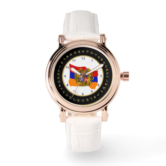 Armenian Flag and Alphabet eWatch Watch (Front)