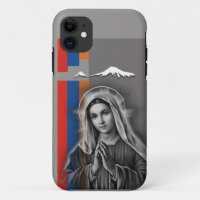 Armenian Flag and Mother mary iPhone / iPad case