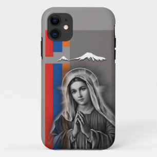 Armenian Flag and Mother mary iPhone / iPad case