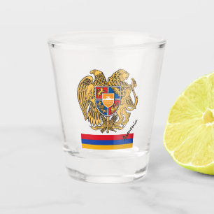 Armenian Flag & Armenia country patriot / sports Shot Glass