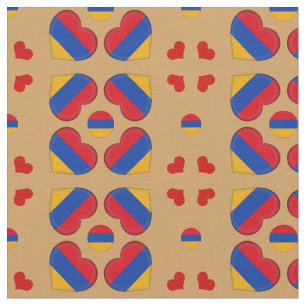 Armenian Flag & Armenia Hearts fashion Fabric