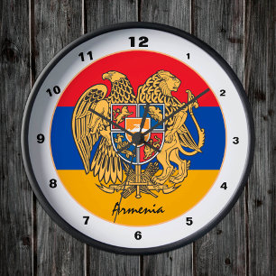 Armenian Flag & Armenia Home / trendy design Round Clock
