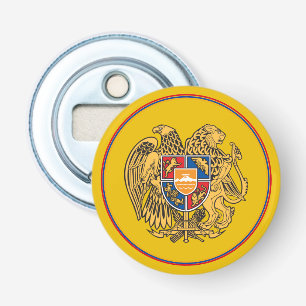 Armenian Flag Bottle Opener, Armenia Emblem / Gold Opener