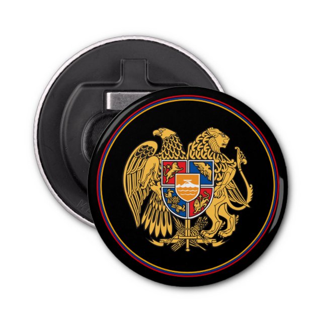 Armenian Flag Bottle Opener, Armenia Emblem /Party Bottle Opener (Front)