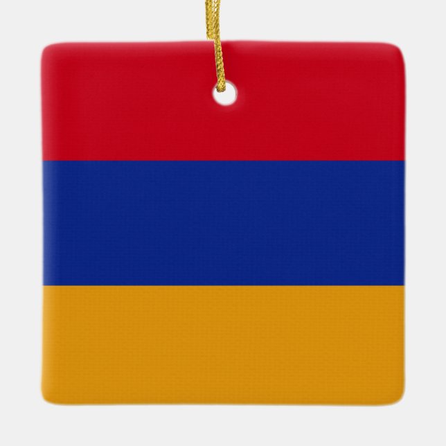 Armenian Flag Ceramic Ornament (Front)