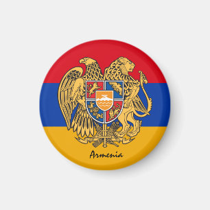 Armenian flag, Emblem & Armenia holiday/sports fan Magnet