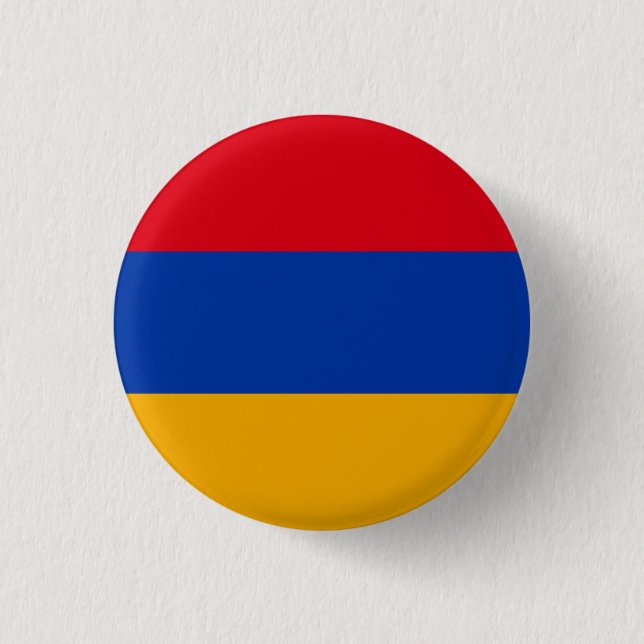 Armenian Flag, Flag of Armenia 3 Cm Round Badge (Front)