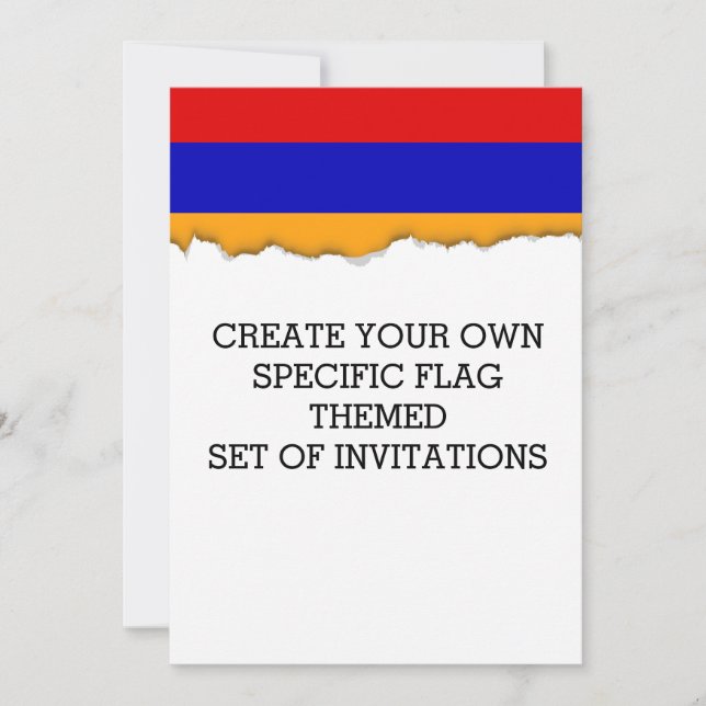 Armenian Flag Invitation (Front)