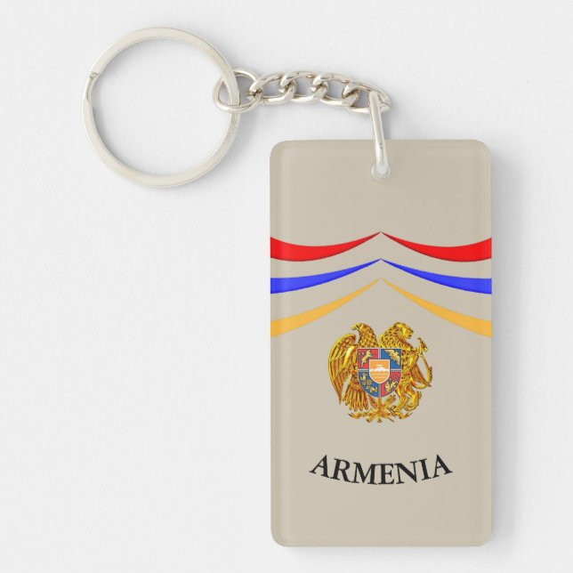 Armenian Flag Key Ring (Front)