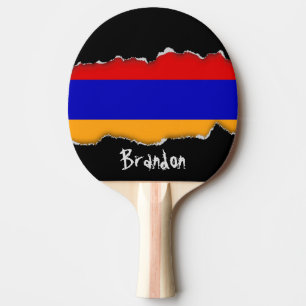 Armenian Flag Ping Pong Paddle