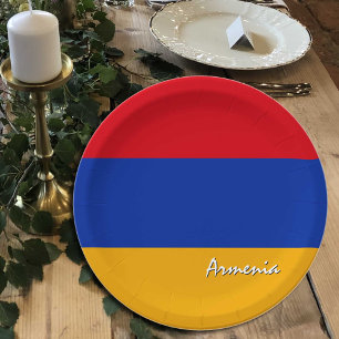 Armenian Flag plates, party, sports, Armenia Paper Plate
