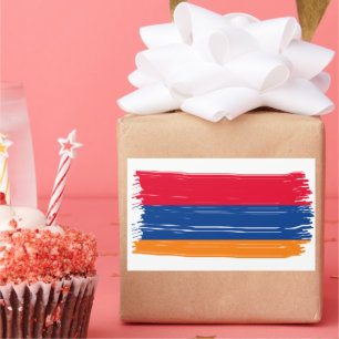 Armenian flag rectangular sticker