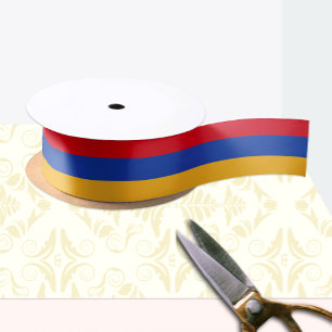 Armenian Flag ribbon, Armenia fashion /sports Satin Ribbon