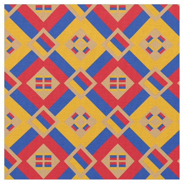 Armenian Flag & Trendy Armenia Fabric fashion GLD (Close Up)