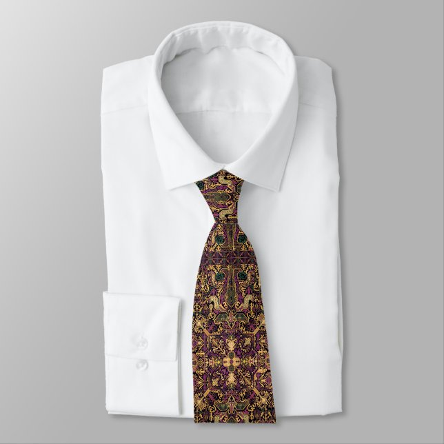 Armenian Folkart Neck Tie (Tied)