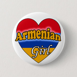 Armenian Girl 6 Cm Round Badge