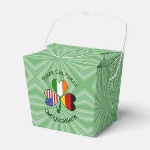 Armenian Irish American Shamrock Personalise Take Favour Box