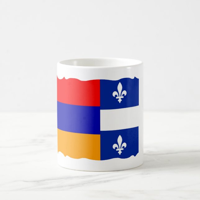 `Armenian & Quebec Flag Coffee Mug (Center)