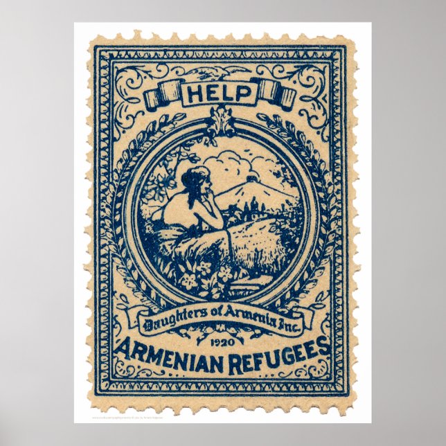 Armenian Refugees 1920 Christmas Seal Poster (Front)