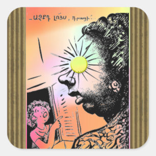 Armenian Saying Square Sticker