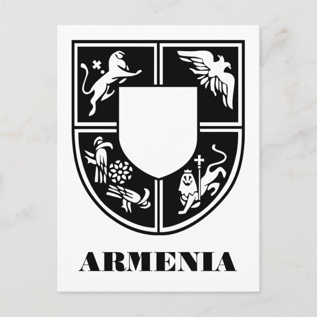 Armenian State Emblem Contemporary Art Postcard (Front)