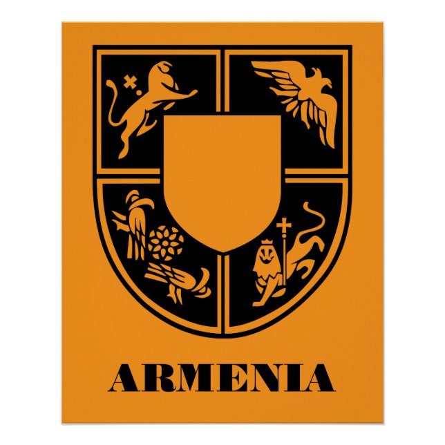 Armenian State Emblem Contemporary Art Poster (Front)