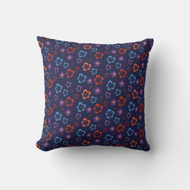 Armenian Tricolor flowers Throw Pillow (Front)