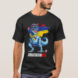 Armenianrex Proud Armenian Flag Fun Dinosaur Sauru T-Shirt