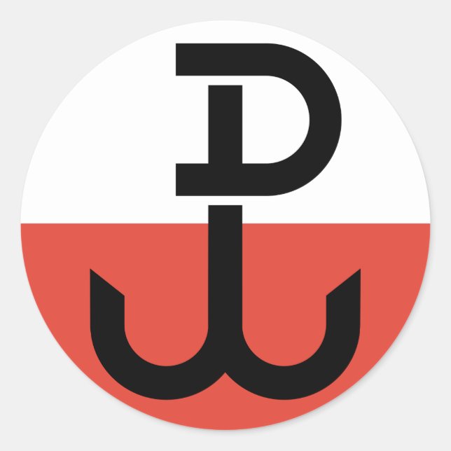 Armia Krajowa Flag Classic Round Sticker (Front)