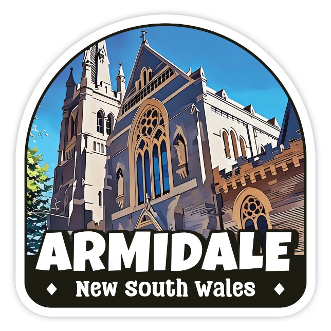 Armidale, New South Wales Australia Sticker (Armidale New South Wales Australia arch sticker)