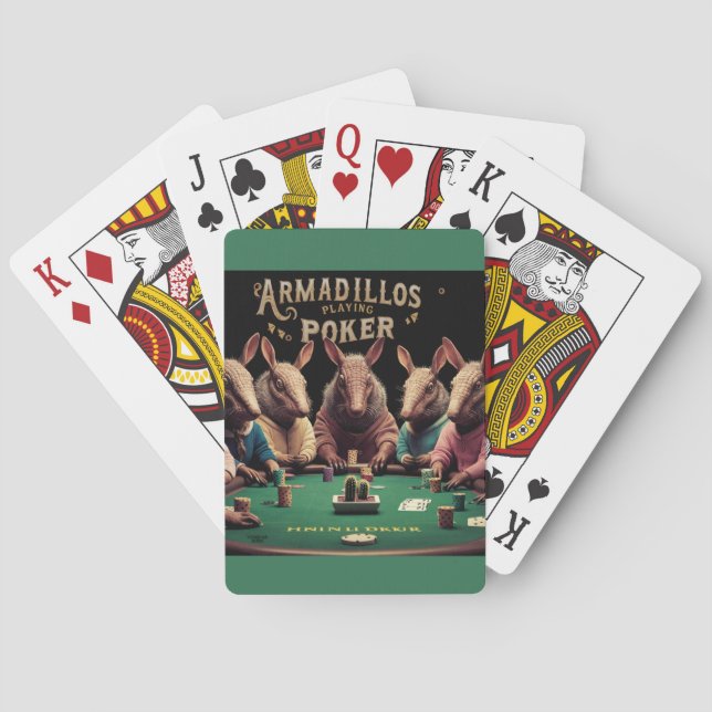 Armidillos Playing Poker Playing Cards (Back)