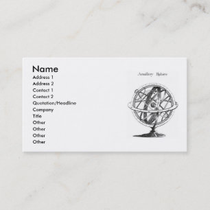 Armillary Sphere Business Card